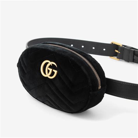 gucci velvet black belt bag|gucci belt bag black velvet.